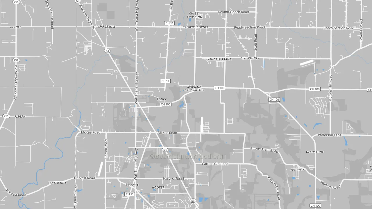 Transit Grade map of 35773, AL