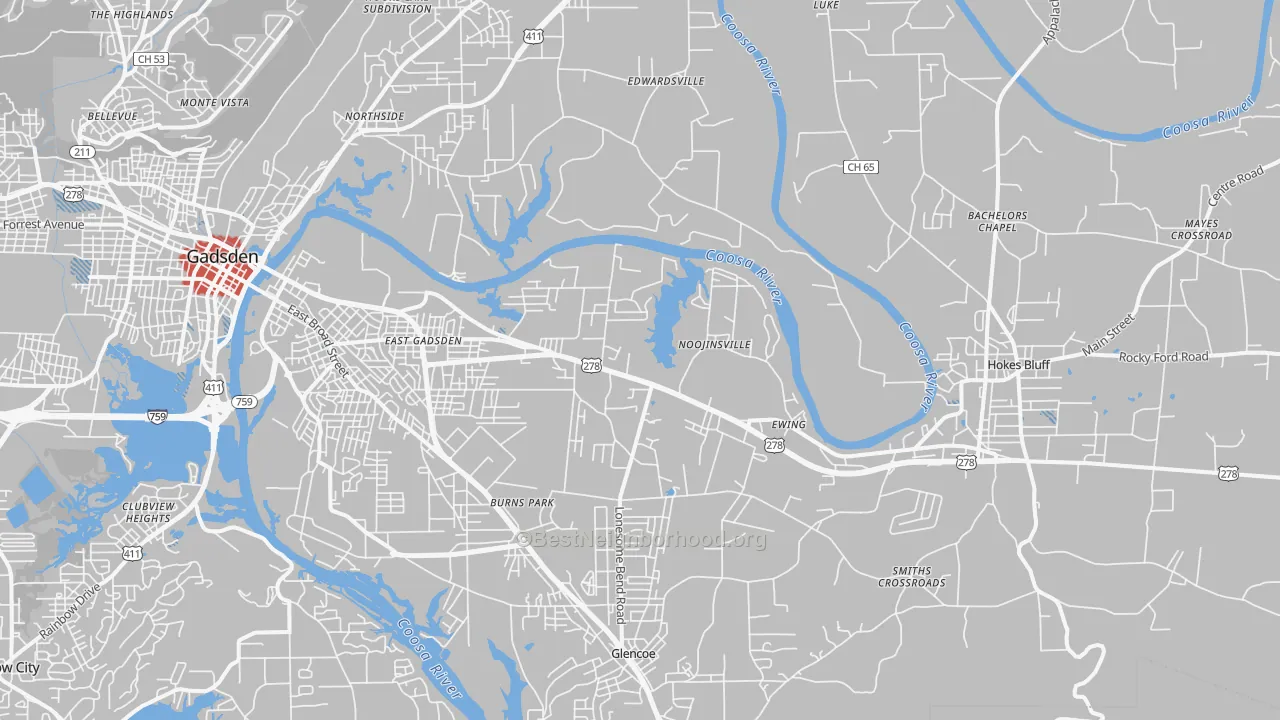 Transit Grade map of 35903, AL