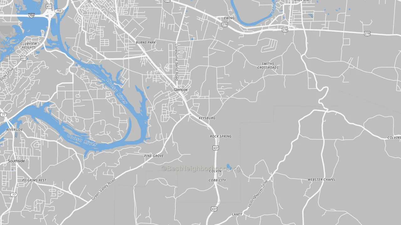 Transit Grade map of 35905, AL