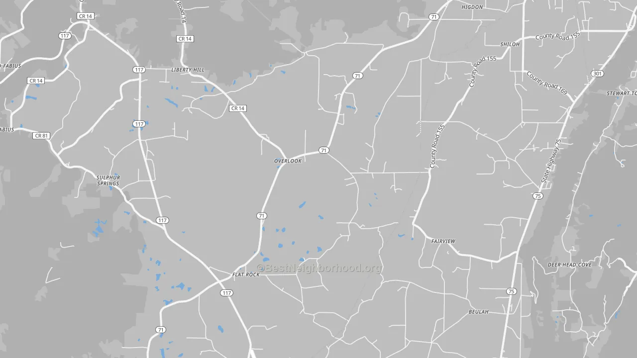 Transit Grade map of 35966, AL