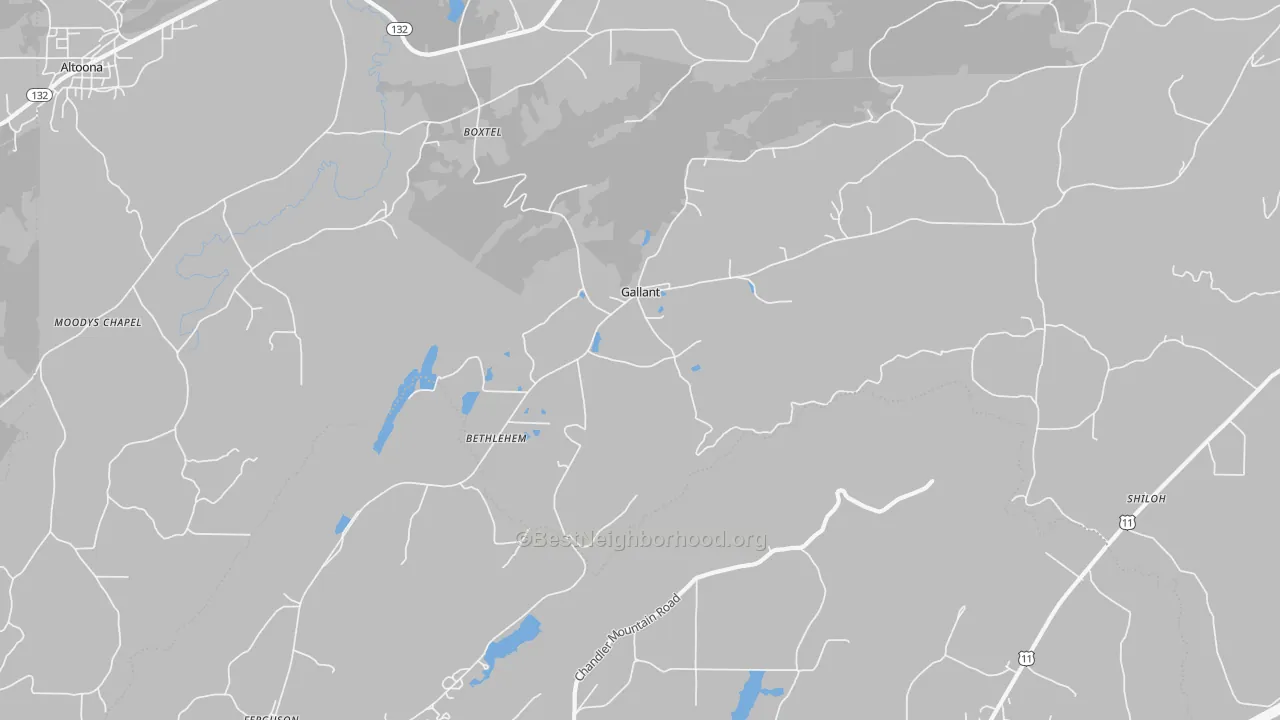 Transit Grade map of 35972, AL