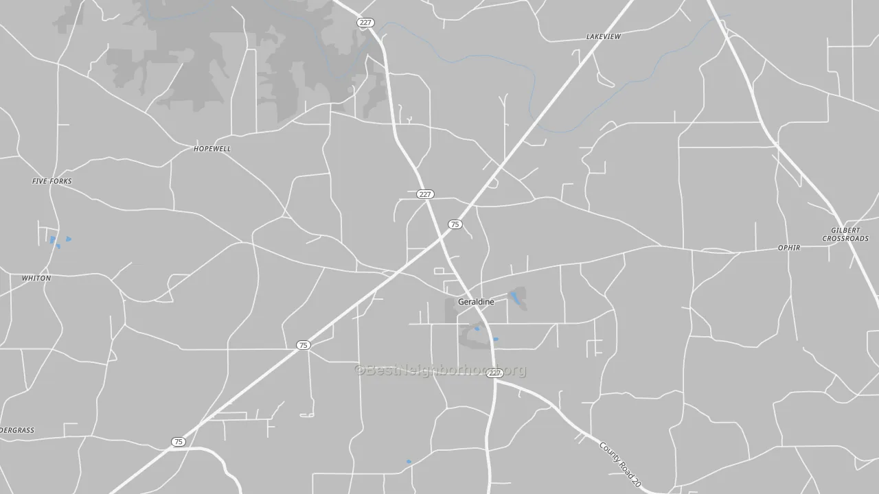 Transit Grade map of 35974, AL