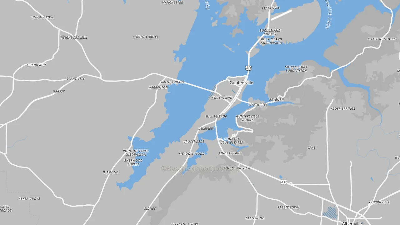 Transit Grade map of 35976, AL