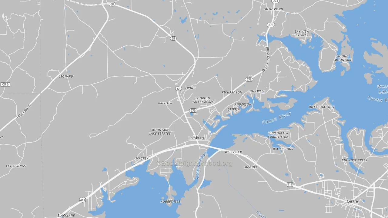 Transit Grade map of 35983, AL
