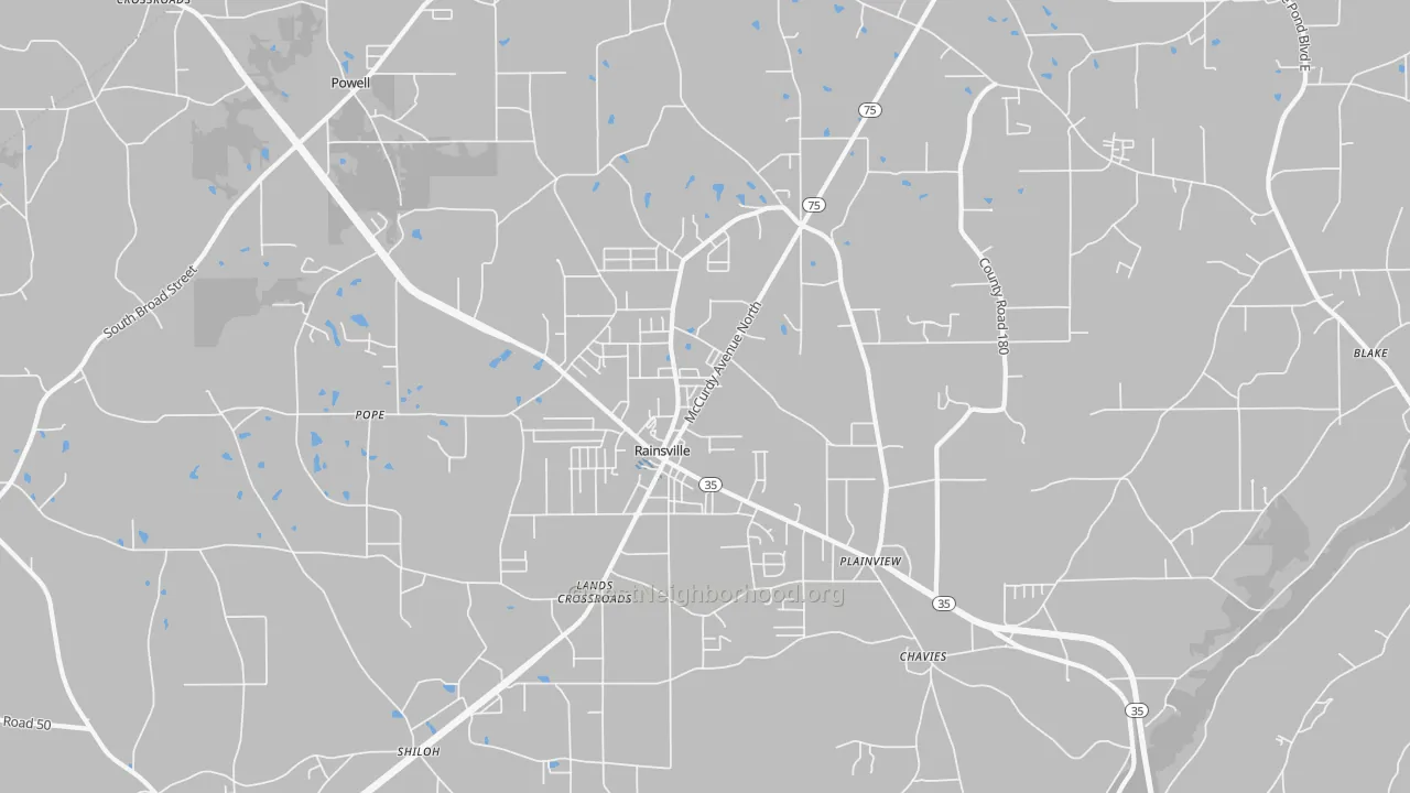 Transit Grade map of 35986, AL