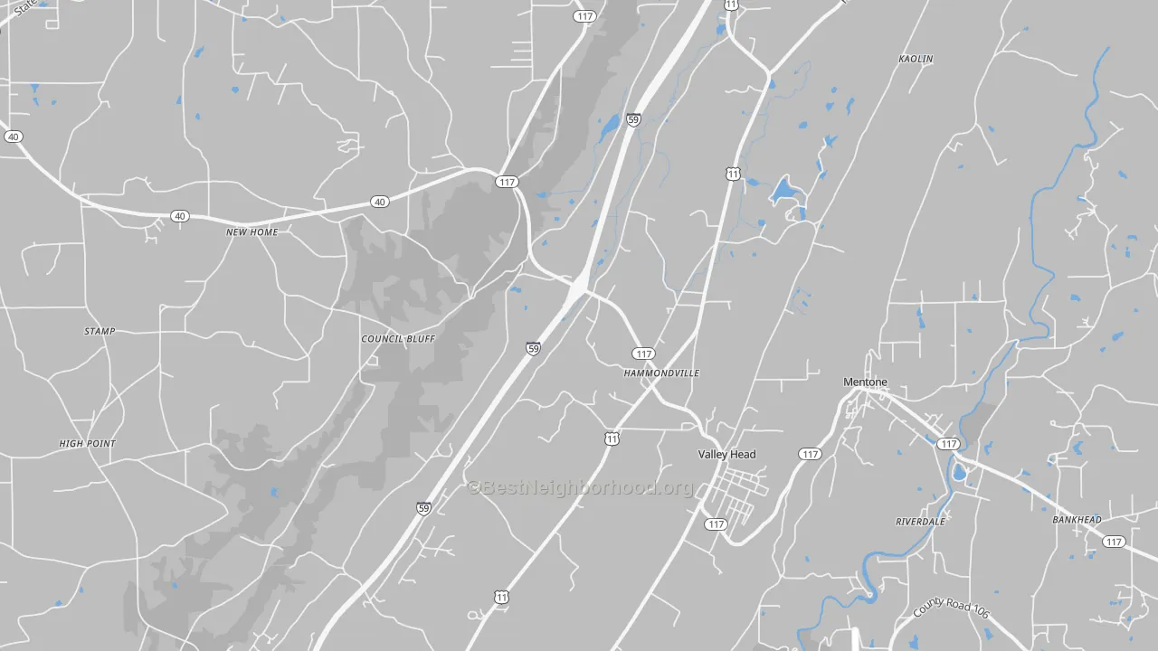Transit Grade map of 35989, AL