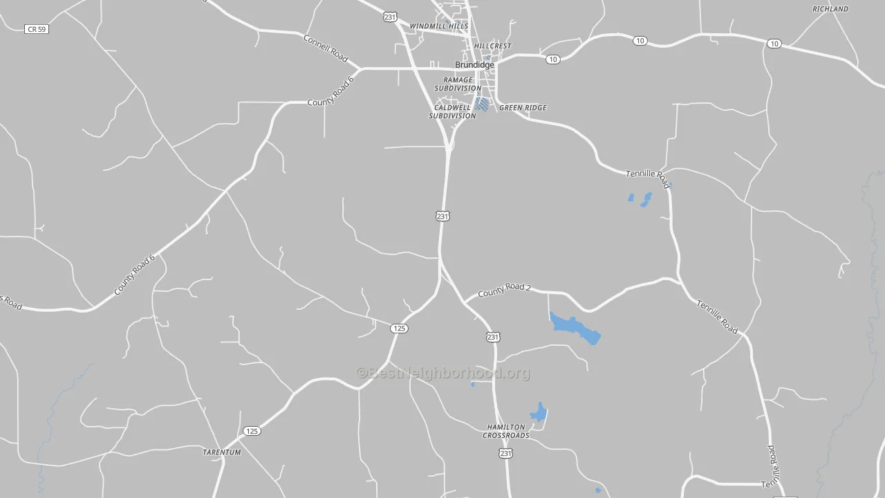 Transit Grade map of 36010, AL
