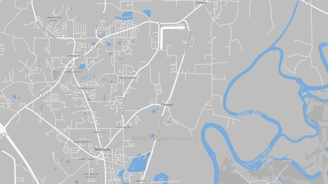 Transit Grade map of 36020, AL