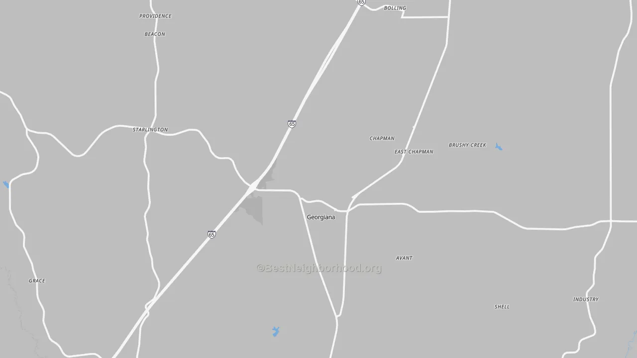 Transit Grade map of 36033, AL
