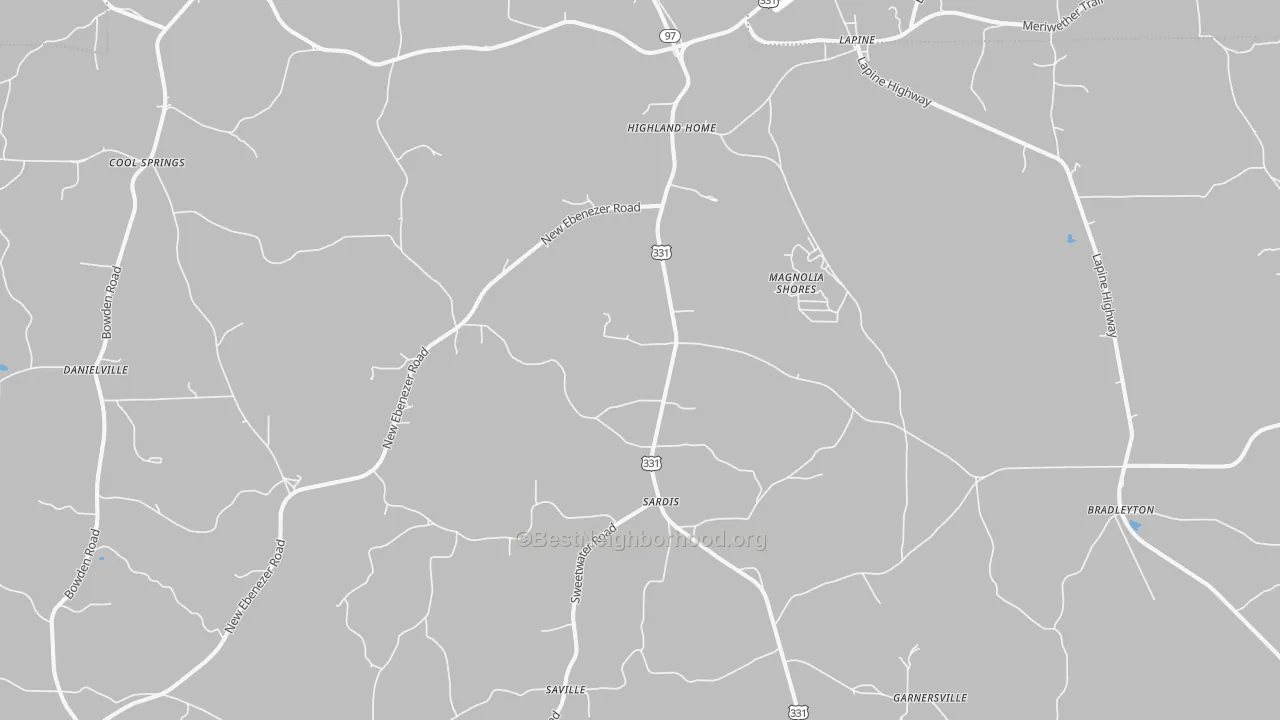 Transit Grade map of 36041, AL