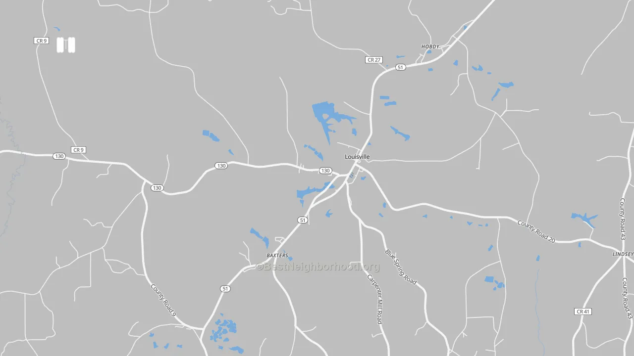 Transit Grade map of 36048, AL