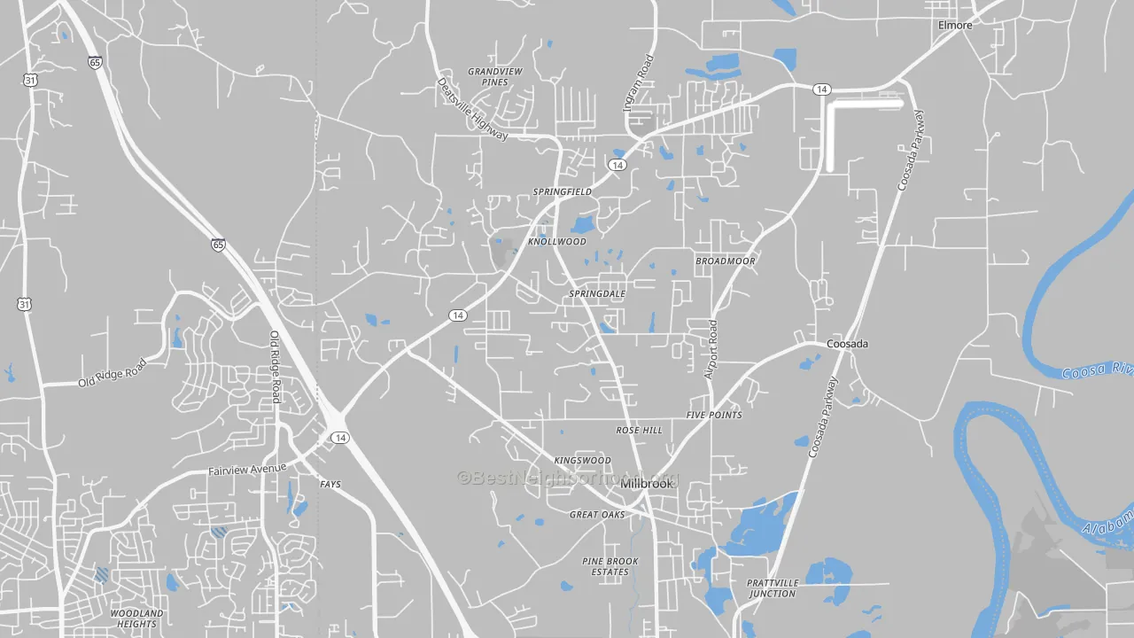 Transit Grade map of 36054, AL