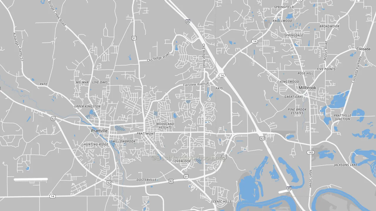 Transit Grade map of 36066, AL