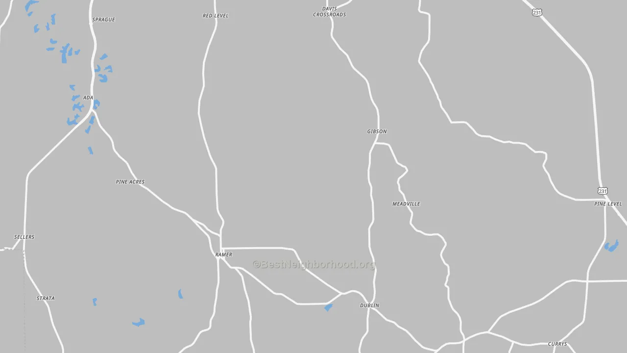 Transit Grade map of 36069, AL