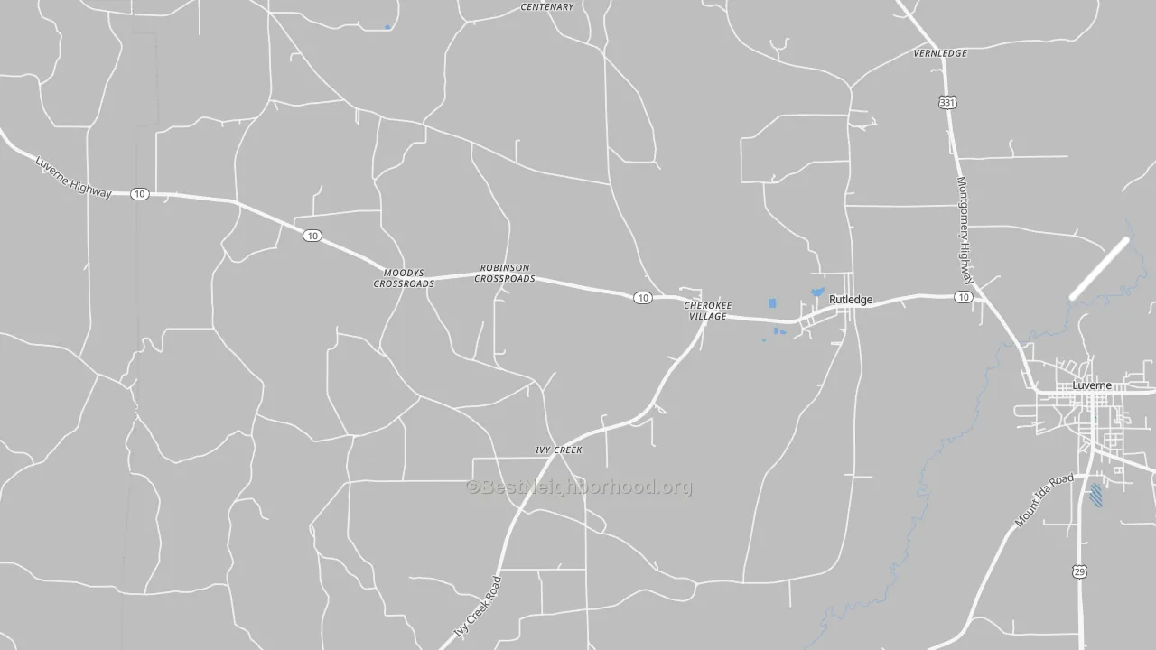 Transit Grade map of 36071, AL