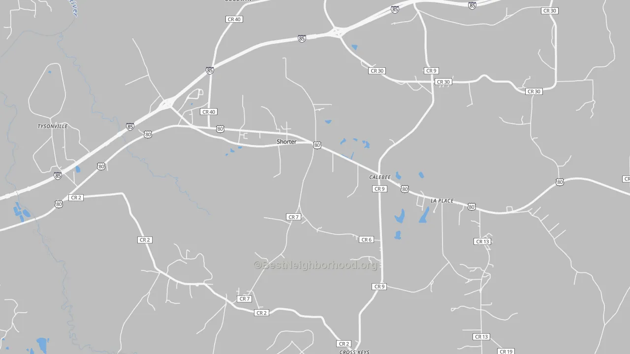 Transit Grade map of 36075, AL