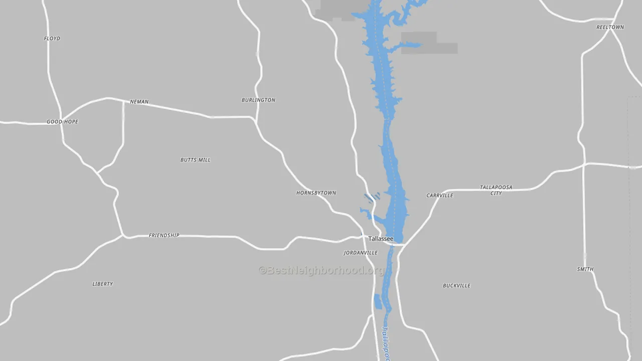 Transit Grade map of 36078, AL