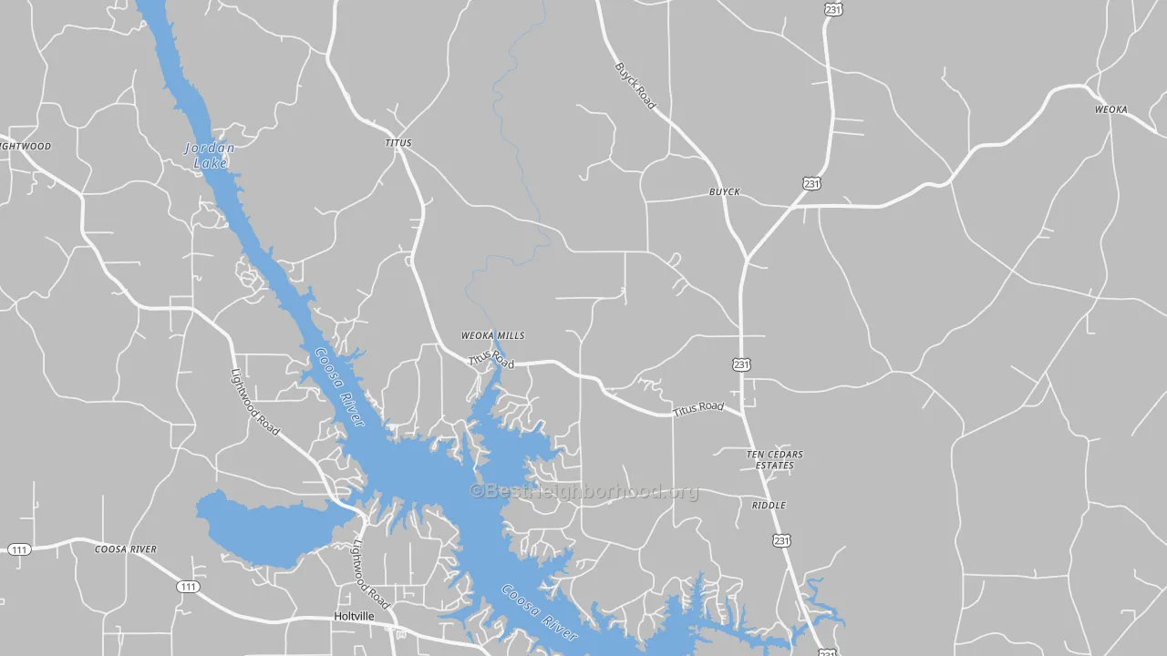 Transit Grade map of 36080, AL