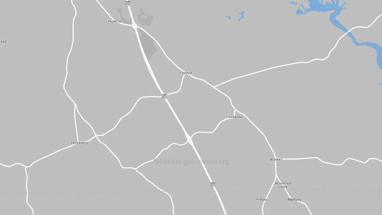 Transit Grade map of 36091, AL