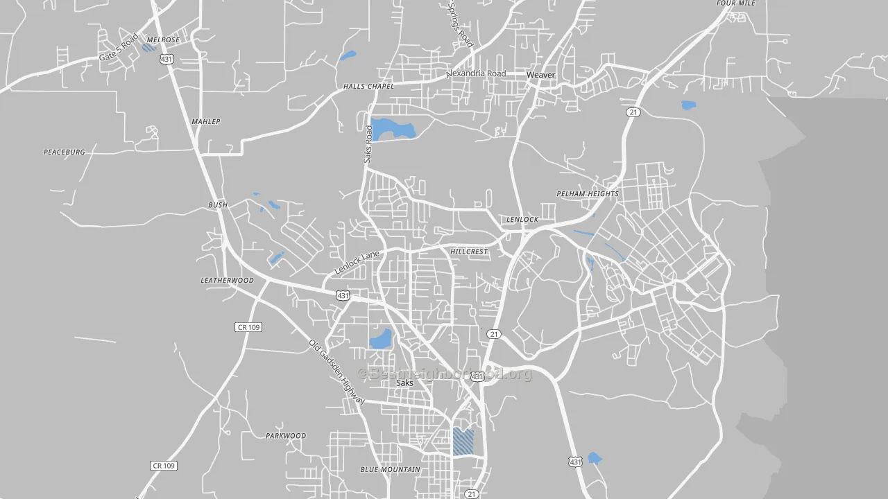 Transit Grade map of 36206, AL