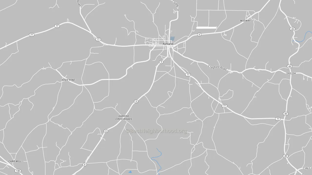 Transit Grade map of 36251, AL