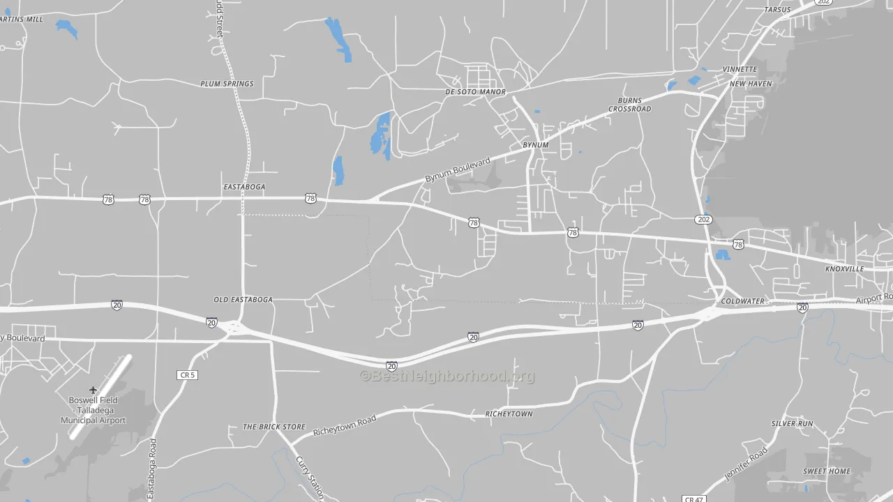 Transit Grade map of 36260, AL