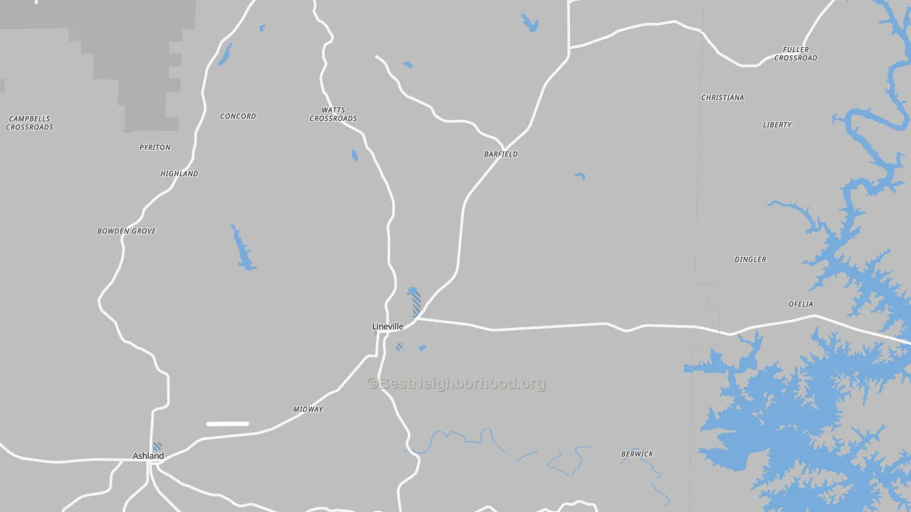 Transit Grade map of 36266, AL