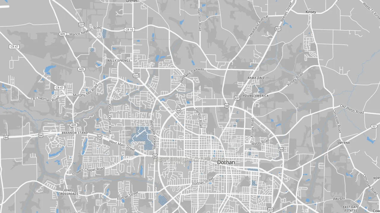 Transit Grade map of 36303, AL
