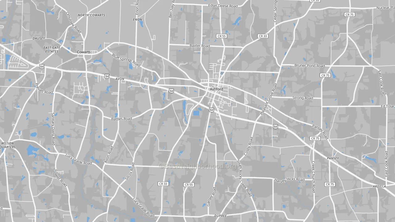 Transit Grade map of 36312, AL