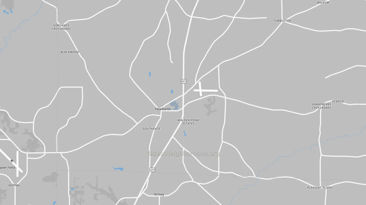 Transit Grade map of 36345, AL