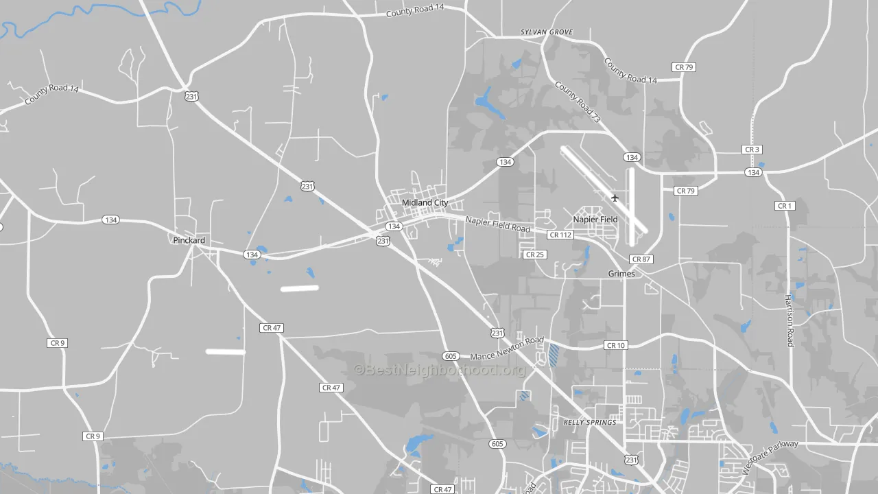 Transit Grade map of 36350, AL