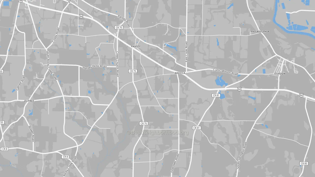Transit Grade map of 36370, AL
