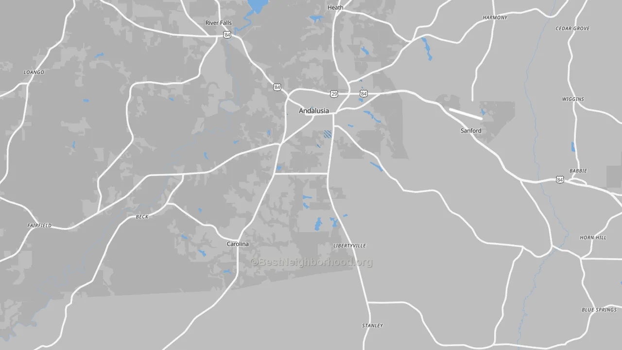 Transit Grade map of 36420, AL