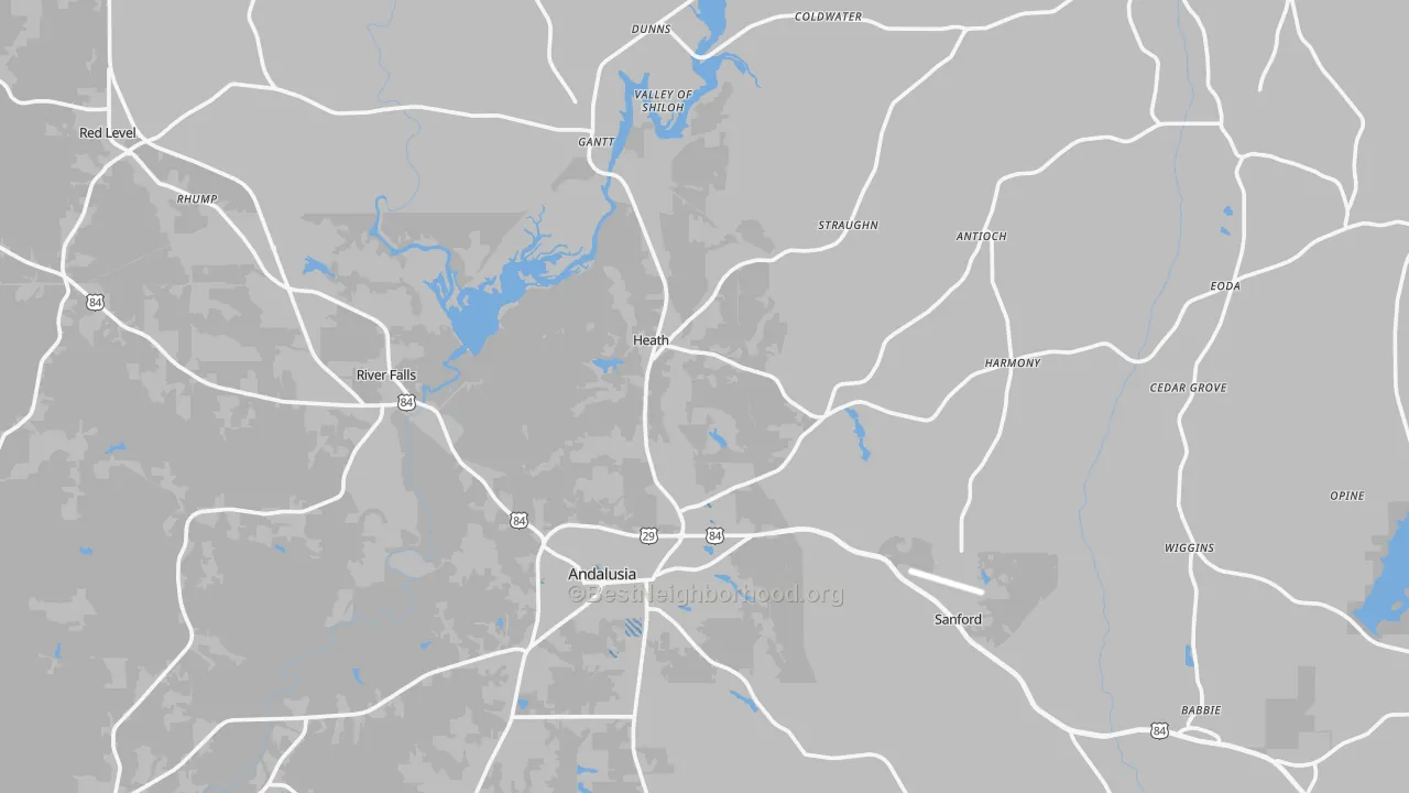 Transit Grade map of 36421, AL