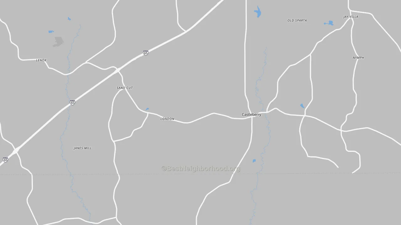 Transit Grade map of 36432, AL