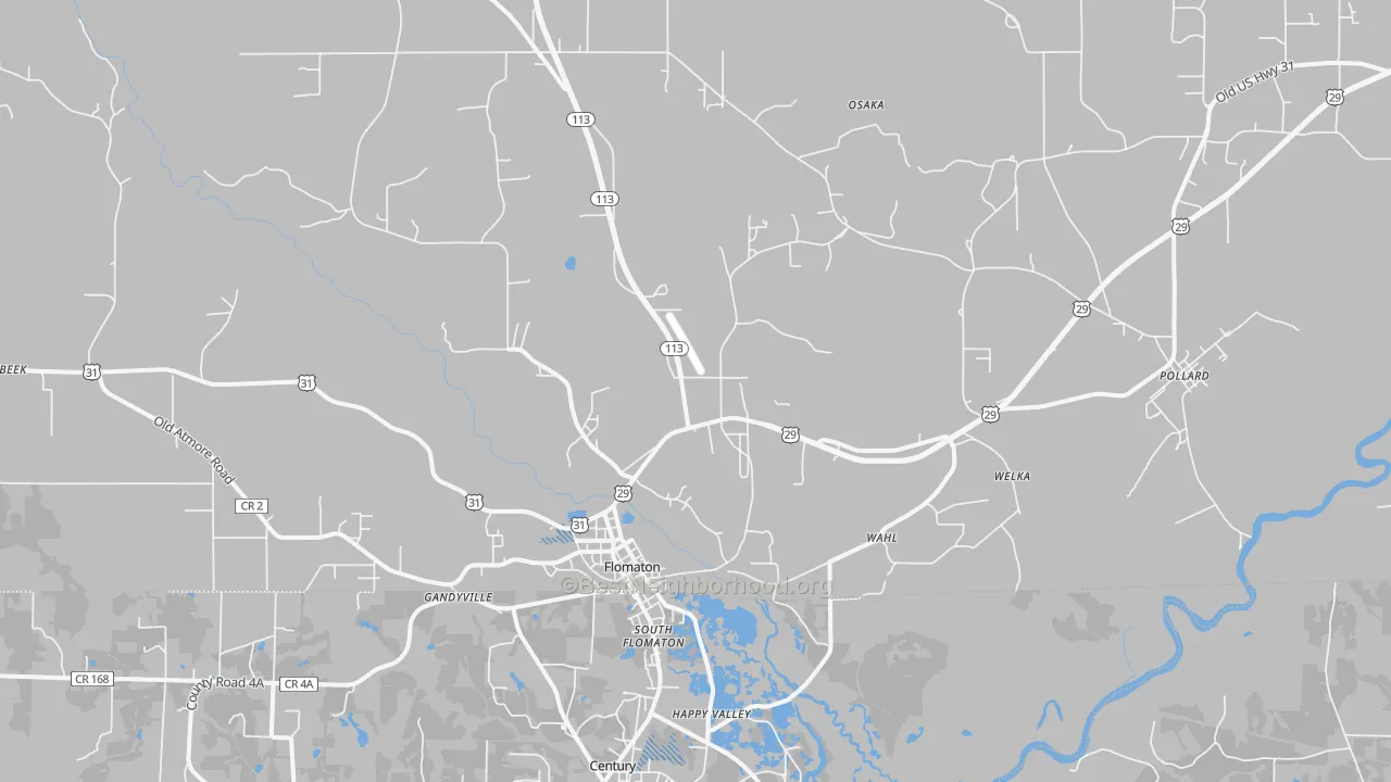 Transit Grade map of 36441, AL