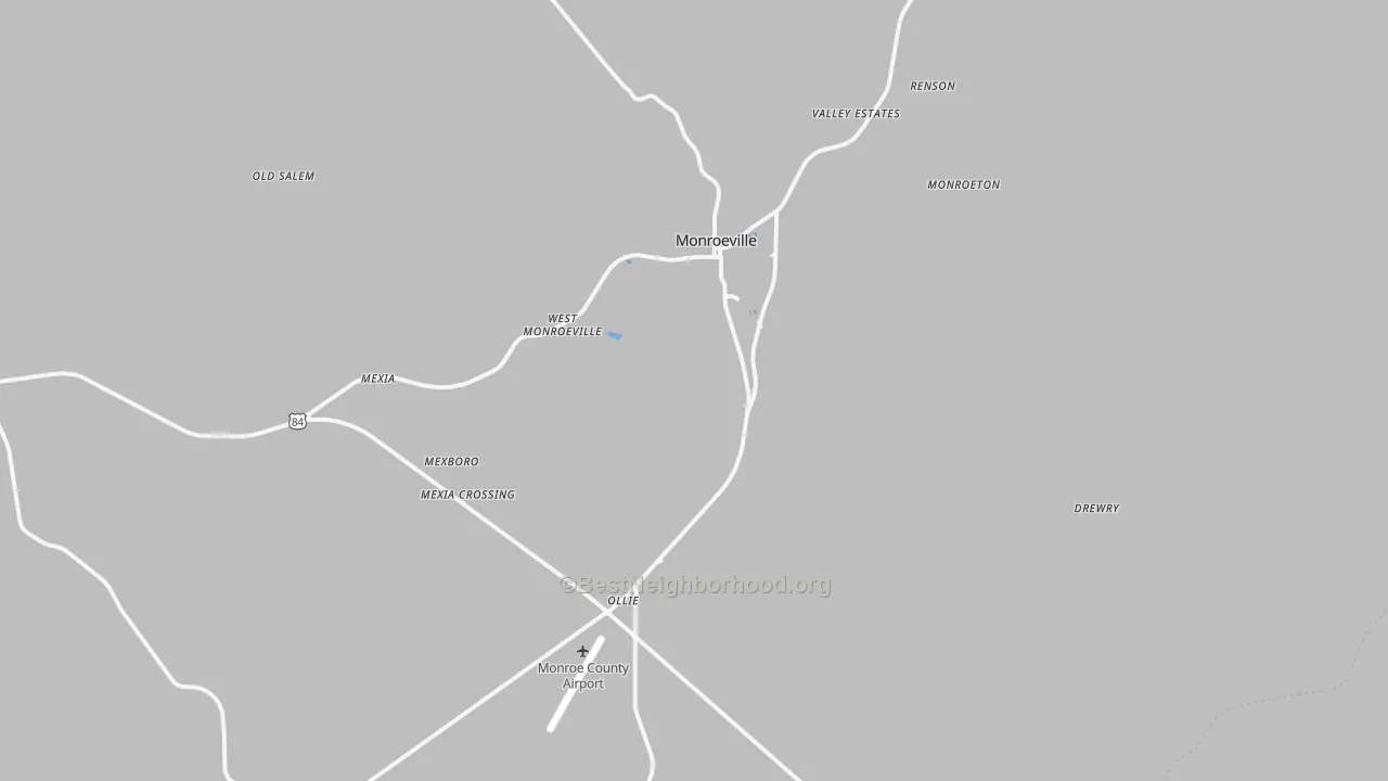 Transit Grade map of 36460, AL