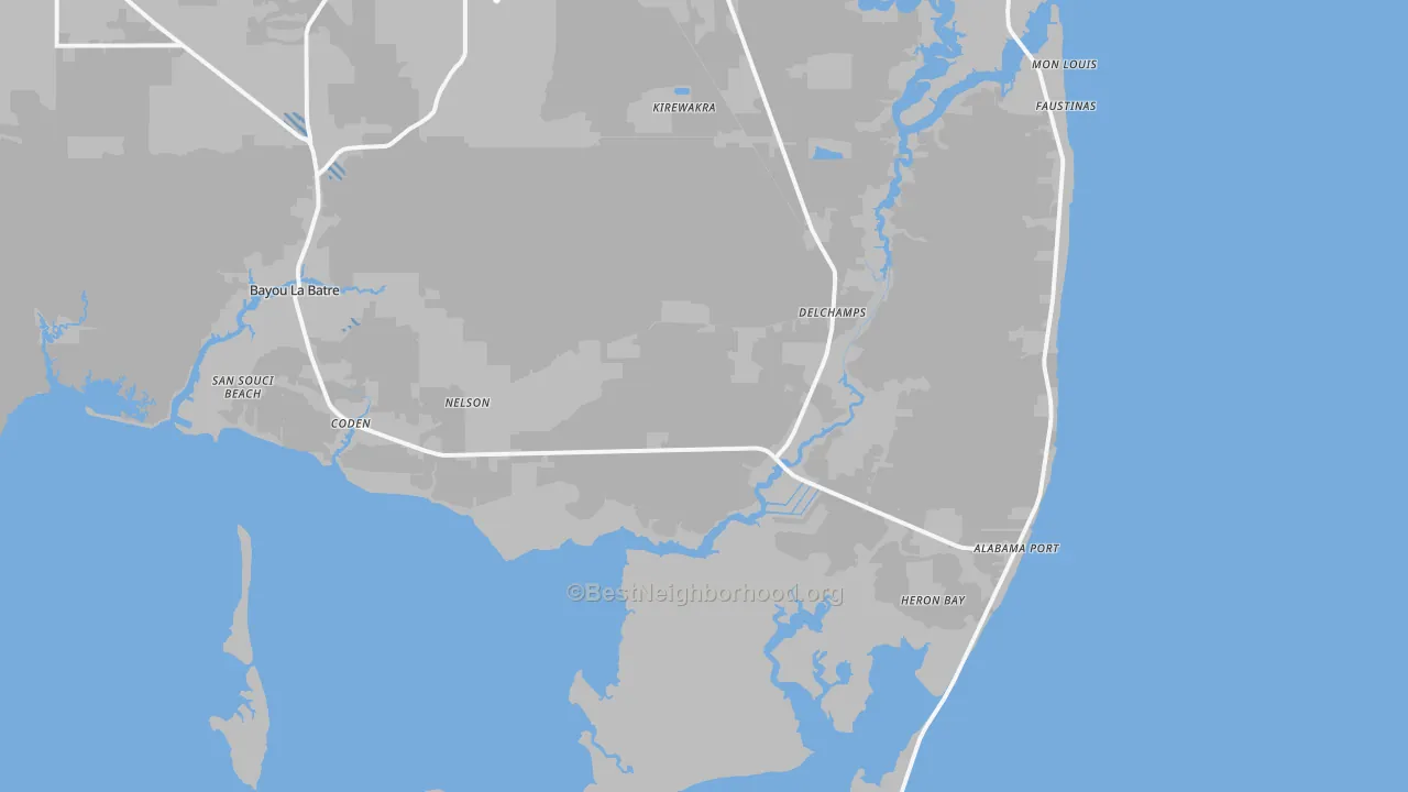 Transit Grade map of 36523, AL