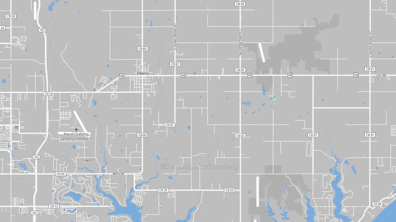 Transit Grade map of 36530, AL
