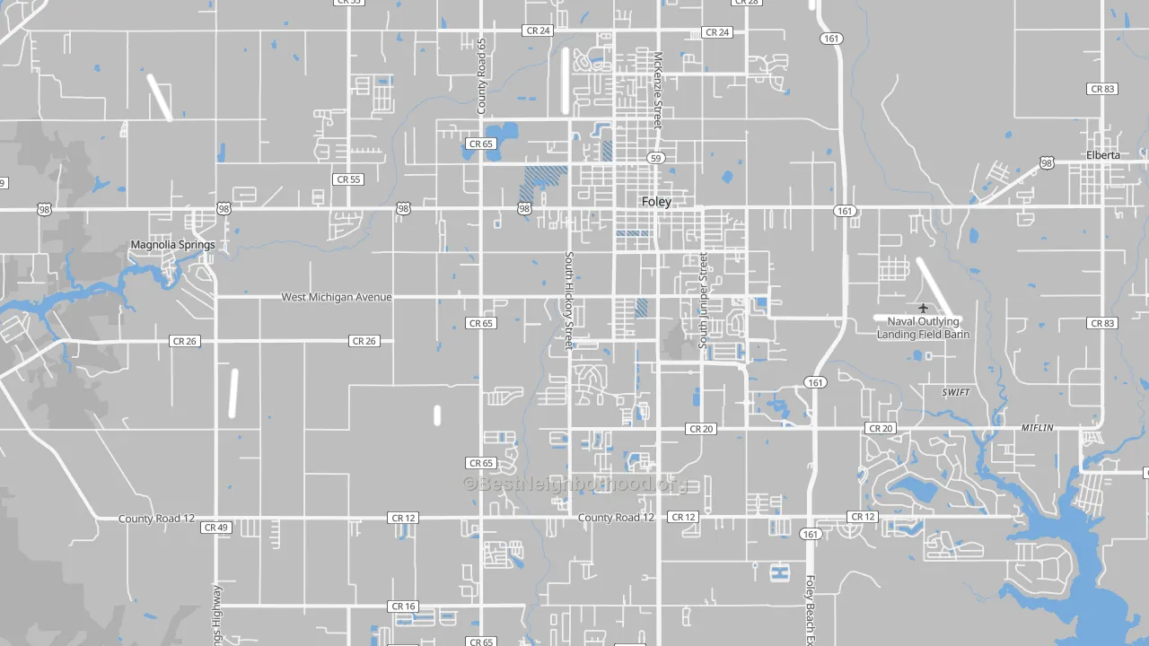 Transit Grade map of 36535, AL