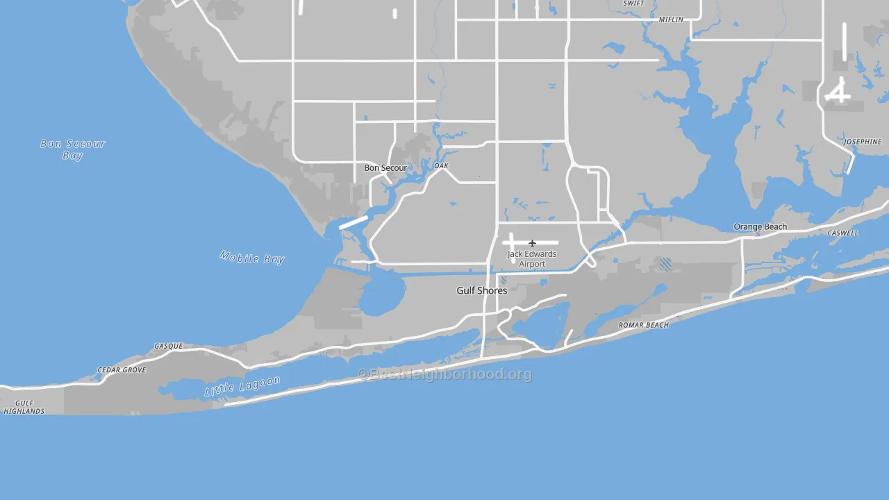 Transit Grade map of 36542, AL