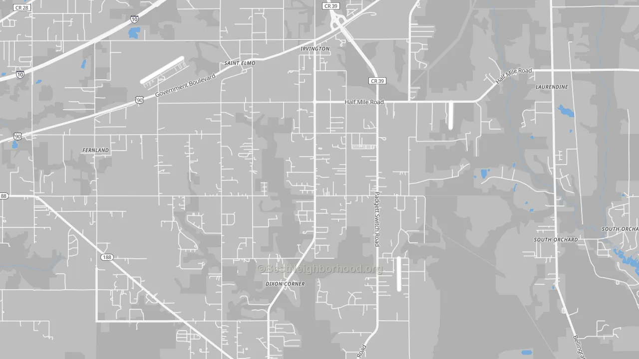 Transit Grade map of 36544, AL