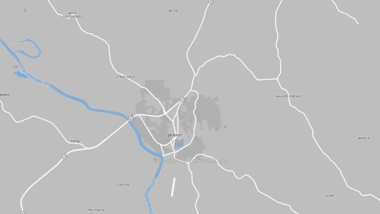 Transit Grade map of 36545, AL