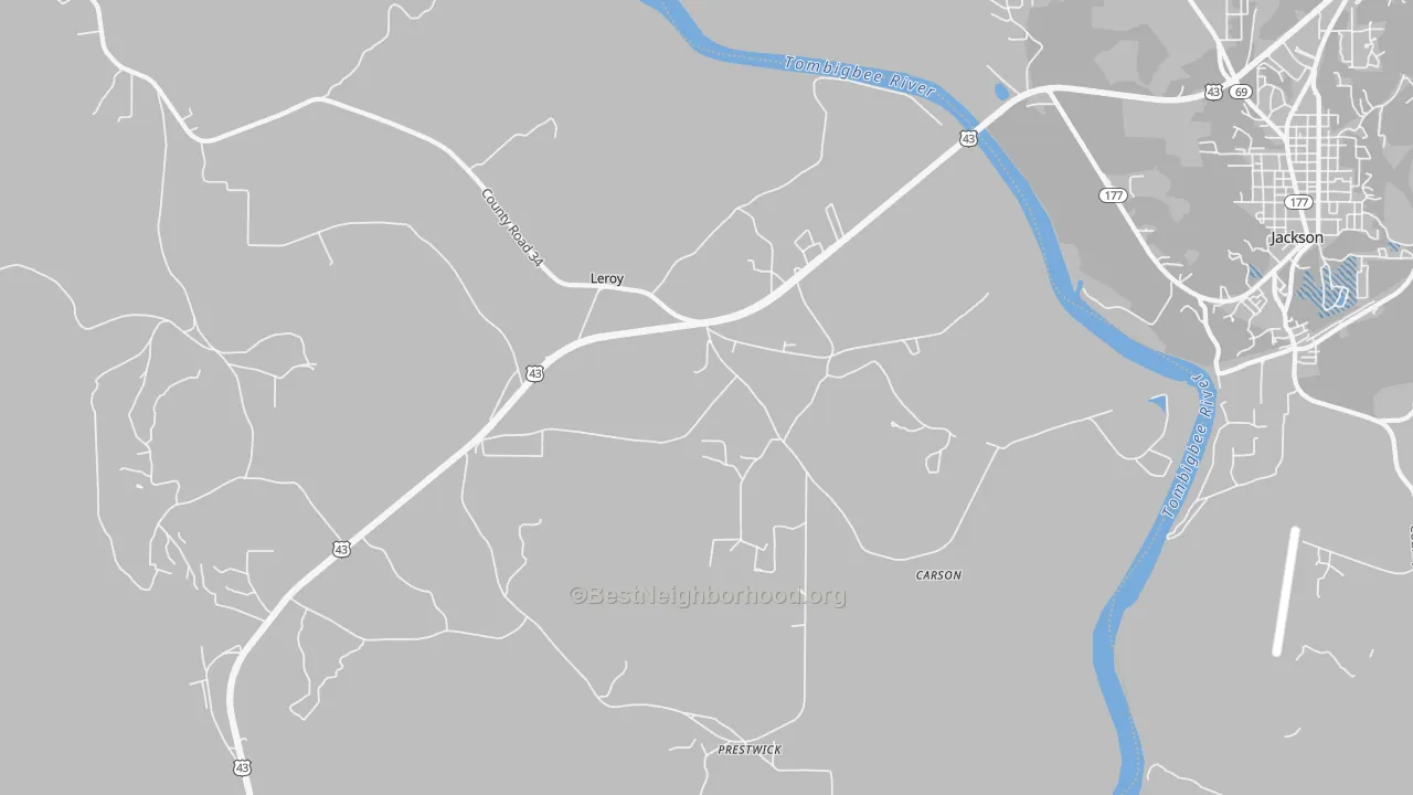 Transit Grade map of 36548, AL