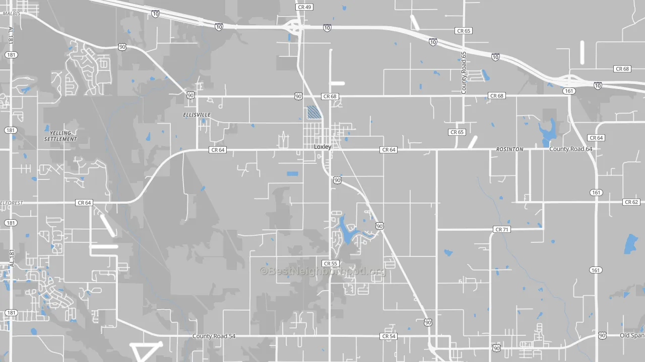Transit Grade map of 36551, AL