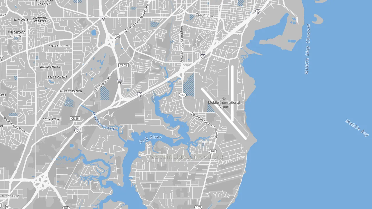 Transit Grade map of 36605, AL
