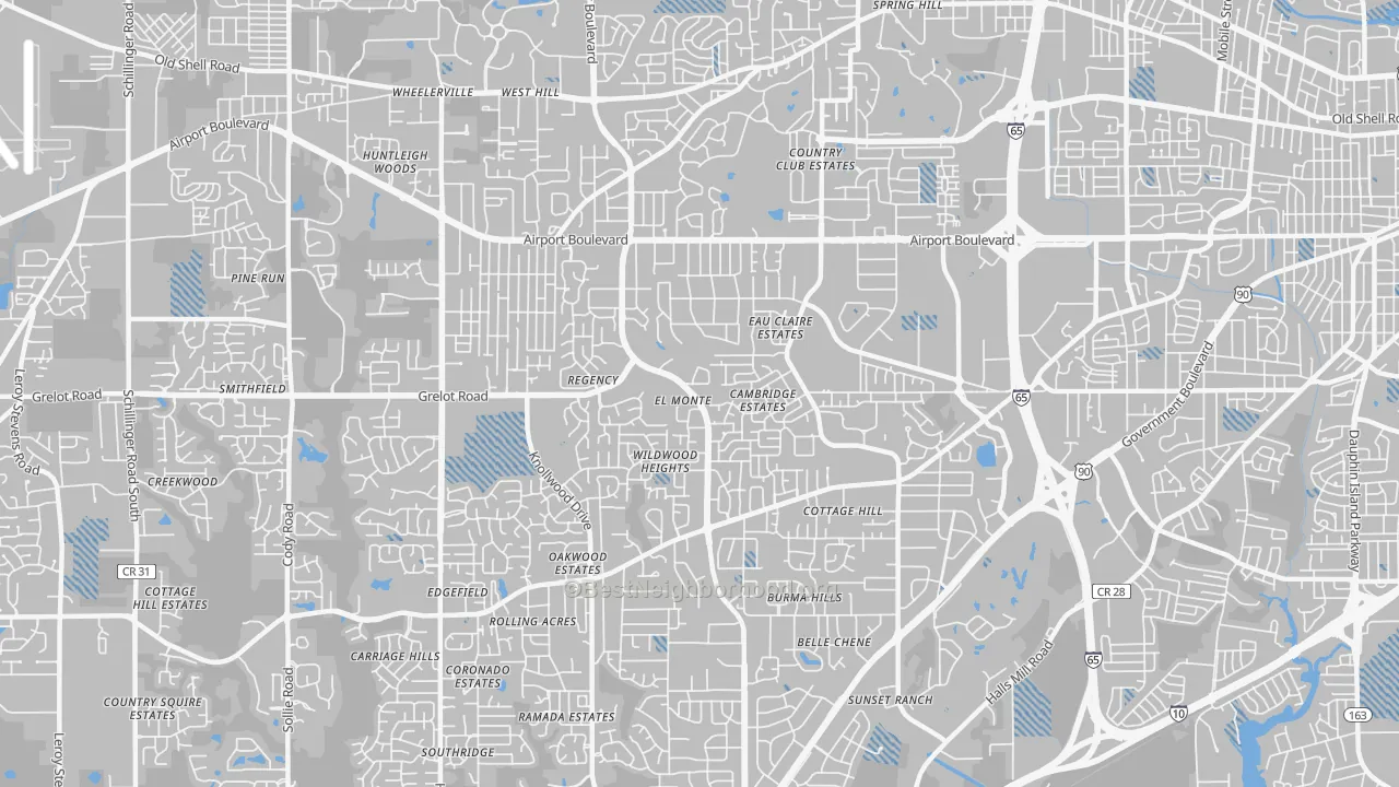 Transit Grade map of 36609, AL