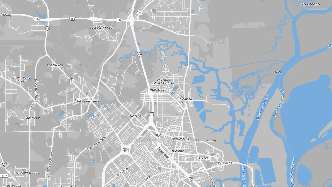 Transit Grade map of 36611, AL