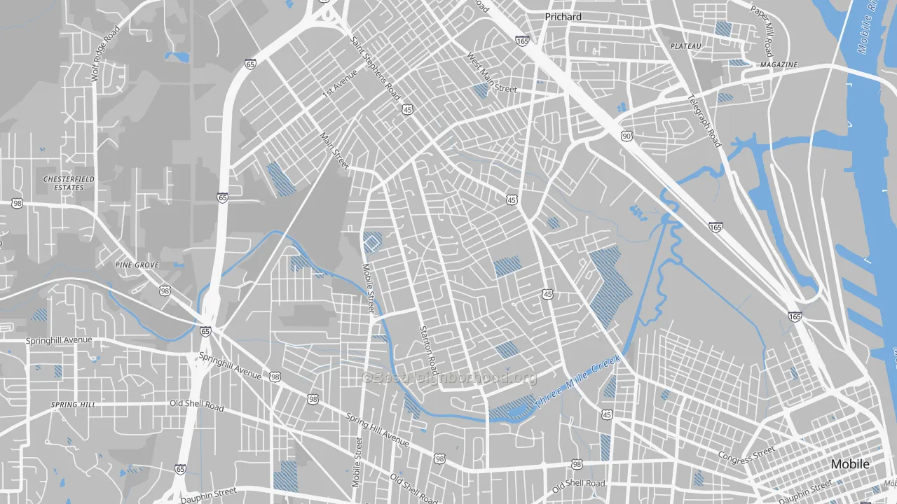 Transit Grade map of 36617, AL