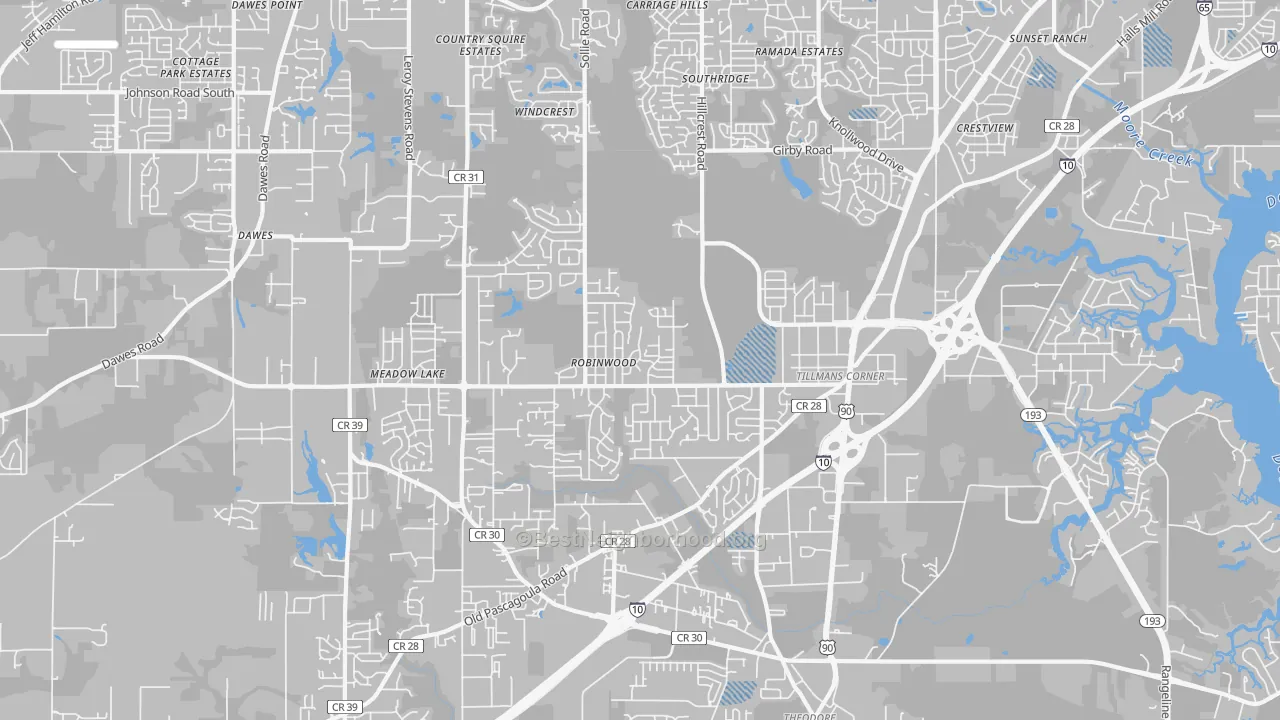 Transit Grade map of 36619, AL
